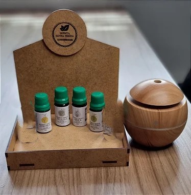 Kit com DIFUSOR + 4 óleos essenciais (Cor Clara)