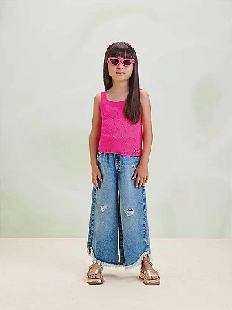 Regata Tricô Pink Neon