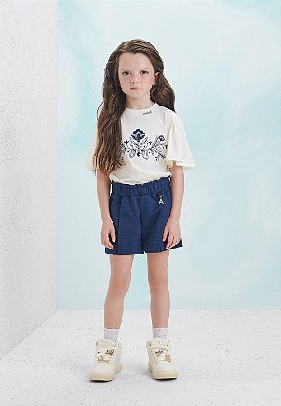 Conjunto Blusa + Shorts Pérola Azul