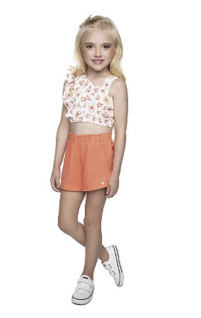 Conjunto Flores Tricoline/Cambraia de Linho