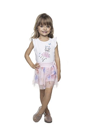 Conjunto Pretty Little Cotton/Tule Sublimado