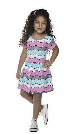 Vestido Manga Estampado Cotton