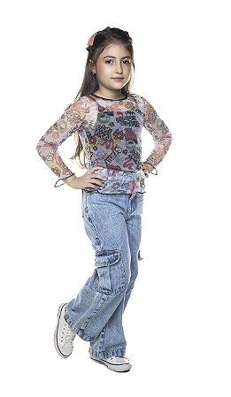 Calça Cargo Jeans
