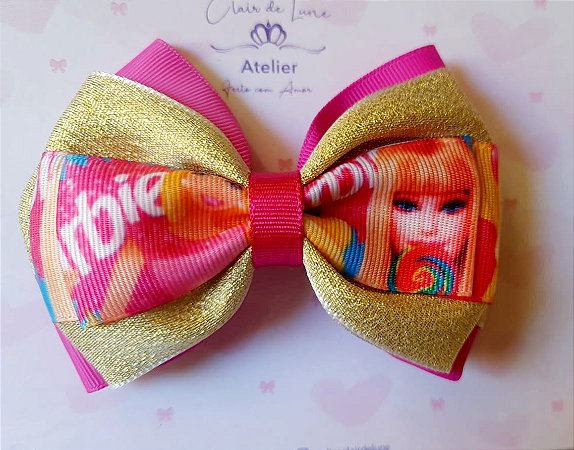 Laçarote Barbie nos Brilhos Azul, Rosa, Lilás, Prata, Violeta, Dourado