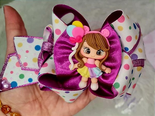 Laçarote Luxo Menina balão multicor