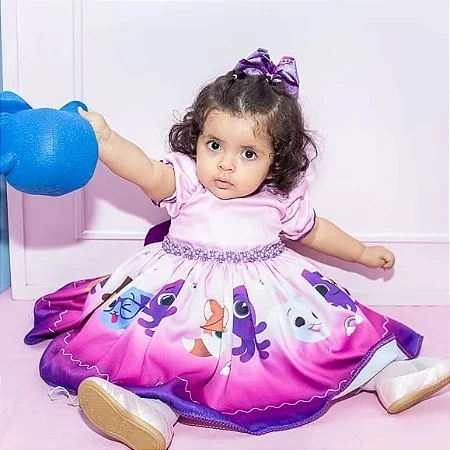 Vestido luxo temático  De Festa Inspiração  Bolofofos