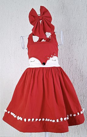 Vestido Infantil Minha Raposinha