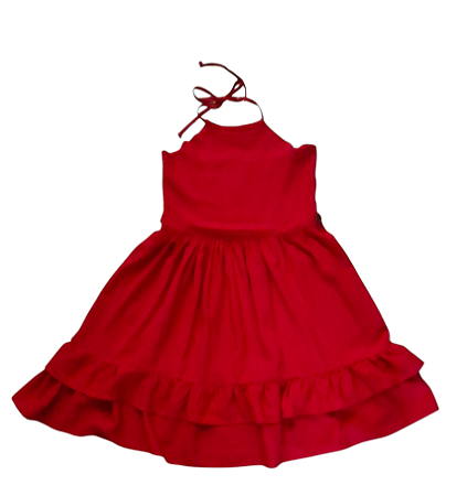Vestido vermelho frente única