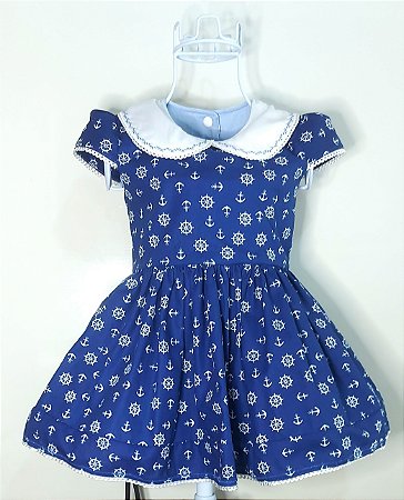 Vestido Infantil Azul Marinho