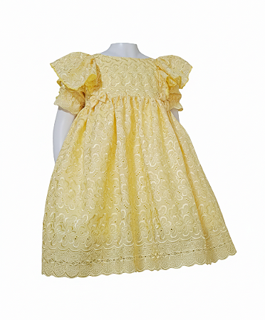 Vestido Infantil Laise Amarelo