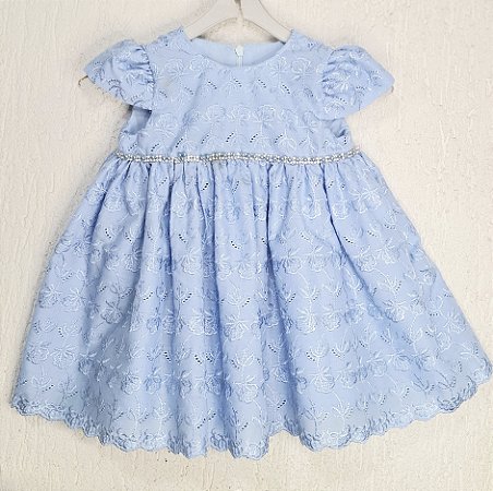 Vestido Infantil Batinha Laise Azul