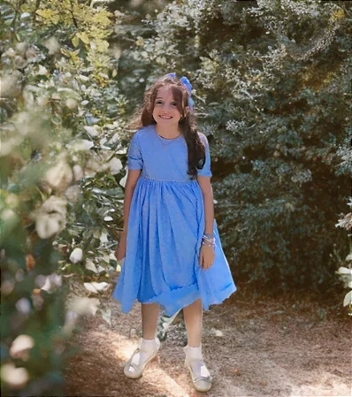 Vestido Infantil Laise Azul