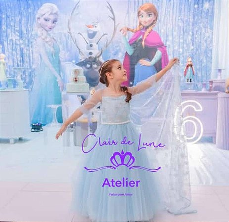 Vestido de Luxo inpiração Princesa Frozen