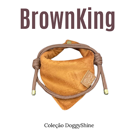 Box Bandana e Colar Pet Marrom