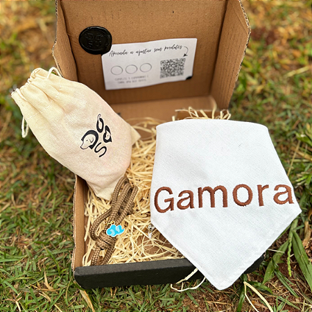 Box Assinatura mensal  bandana, bordado e colar SURPRESA