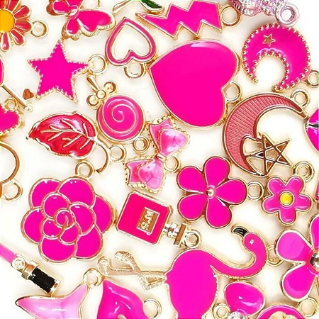 Berloque rose para colar