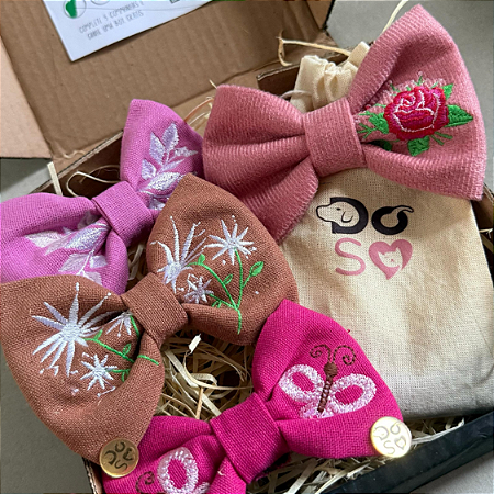 Box Assinatura mensal 4 lacinhos/gravatas personalizadas SURPRESA
