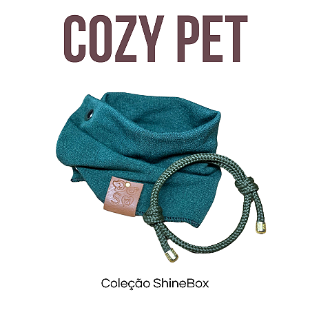 Box Cachecol e Colar Pet Verde