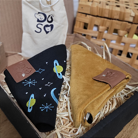 Super Shinebox bandana galáxia e bandana dourada