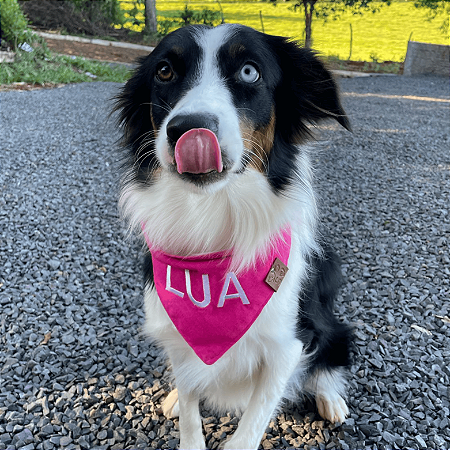 Bandana Rosa com nome bordado