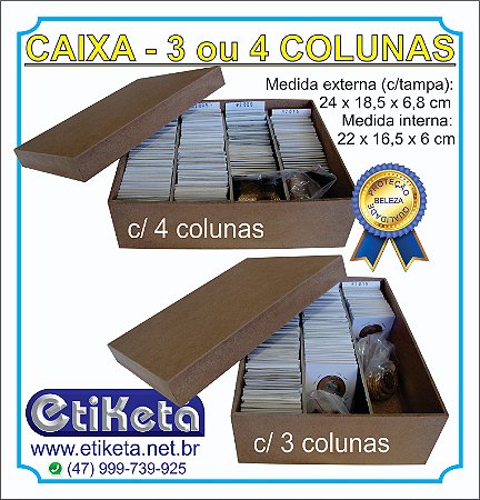 CAIXAS - 3 ou 4 Colunas