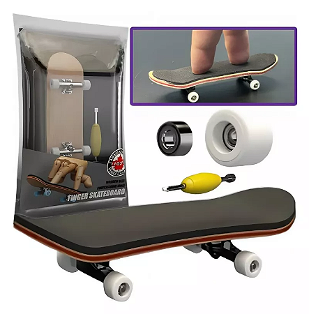 Fingerboard Profissional De Madeira Com Rolamento Skate De Dedo