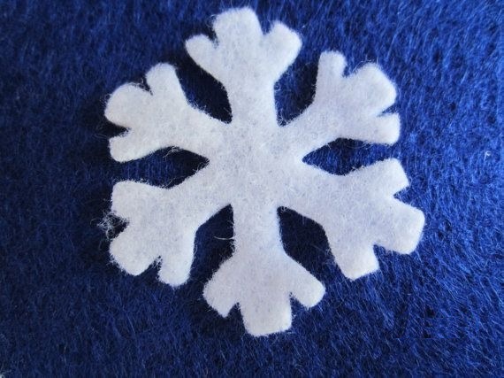 Floco de Neve Cute em Feltro Branco 100 pcs corte a laser