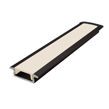 Perfil Alumínio Embutir P/ Fita Led 24X7 Barra De 1 Metro