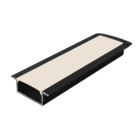 Perfil Alumínio Embutir p/ fita LED 39x12 barra de 2 metros