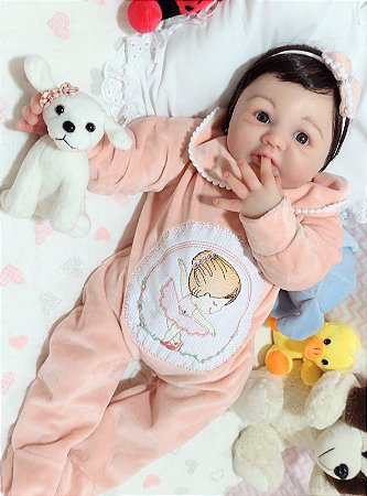 Bebê Ananda - membros silicone sólido e corpinho pano