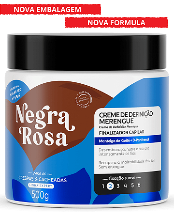 Creme de Pentear Merengue Negra Rosa 500g