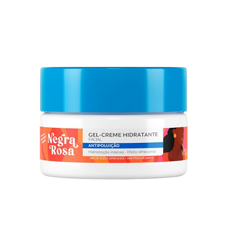 Gel Creme Hidratante Facial Antipoluição Negra Rosa 100g