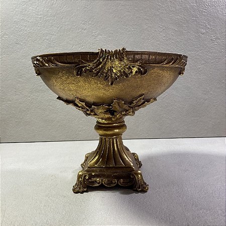 Centro de Mesa de Resina Luxo Dourado