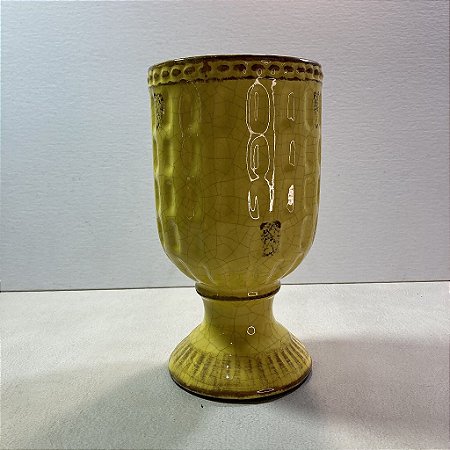 Vaso de Cerâmica Amarelo Grande