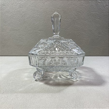Bomboniere de Vidro Transparente Quadrada