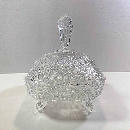 Bomboniere de Vidro Transparente Quadrada