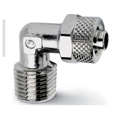 COTOVELO FIXO P/ TUBO 6MM C/ ROSCA G1/4 - COD 1500 6/4-1/4