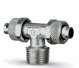 CONEXAO TEE ROSCA CENTRAL G1/8 P/ TUBO 8MM - COD 1410 8/6-1/8