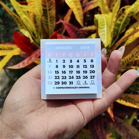 30 Mini Calendário 2024 de Mesa Lembrancinha Personalizado e Portátil