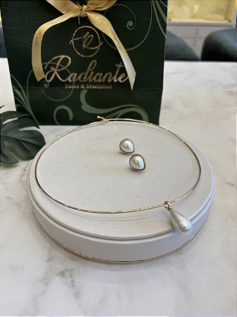 Conjunto em Aro Pérolas