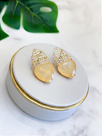 Brinco Pedra Fusion Yellow