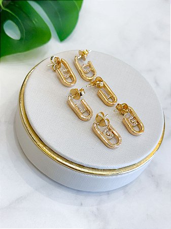 Argolinhas Letras Cravejadas