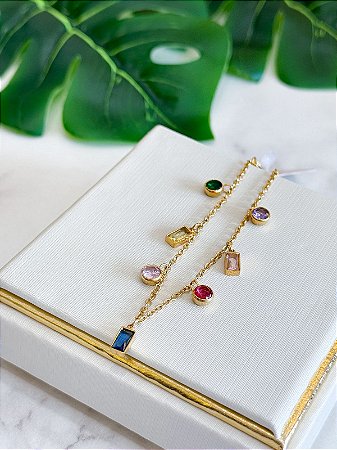 Pulseira Pedras Coloridas Ultraion