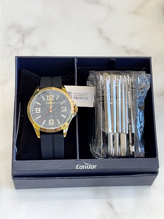 Kit Relógio Condor Pulseira de Silicone