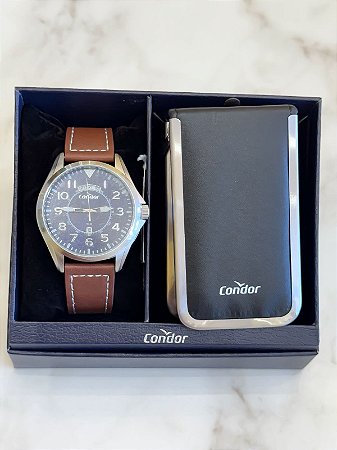 Kit Relógio Condor Pulseira Sintética