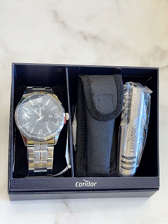 Kit Relógio Condor Prata