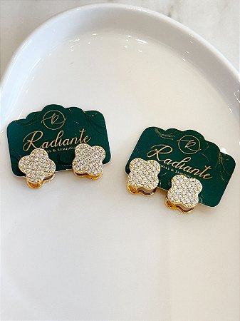 Argola Cravejada Van Cleef