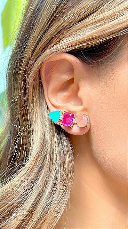Brinco EarCuff Pedras Fusion