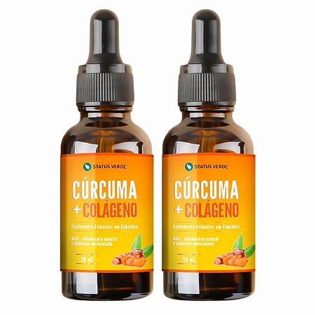 2 Frascos Cúrcuma + Colágeno Kit 60ml - Status Verde