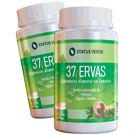 2 Potes 37 Ervas Kit 240 Cáps - Status Verde